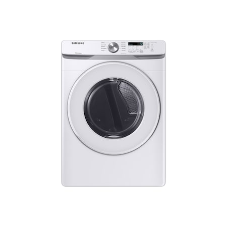 Samsung 7.5 cu. ft. Electric Sensor Dry Dryer with Smart Care and Interior Drum Light in White DVE45T6000W